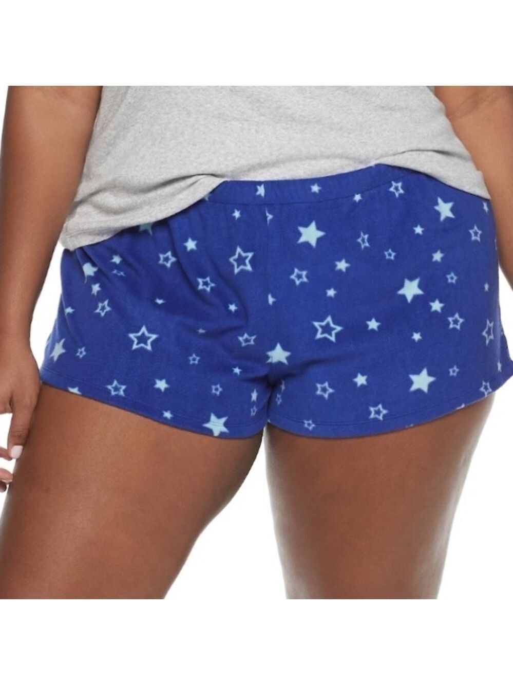 SO microfleece pajama short NWT blue stars 2X